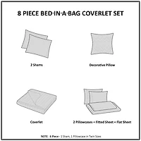 Madison Park Essentials Barret Quilt Set with Cotton Bed Sheets