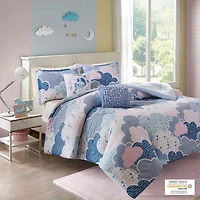 Intelligent Design Bliss 100 % Cotton Comforter Set with Decorative Pillows