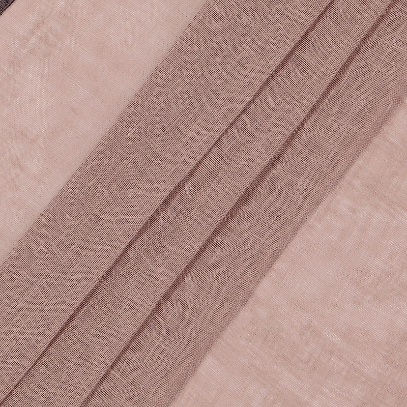 Fieldcrest Luxury Linen Border Stripe Rod Pocket Back Tab Sheer Single Curtain Panel