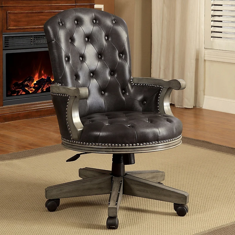 Furniture of America™ Office + Library Collection Adjustable Height Office Chair