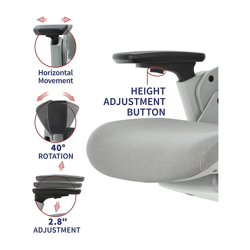 Furniture of America™ Office + Library Collection Adjustable Height Office Chair