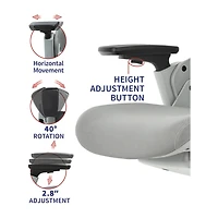 Furniture of America™ Office + Library Collection Adjustable Height Office Chair