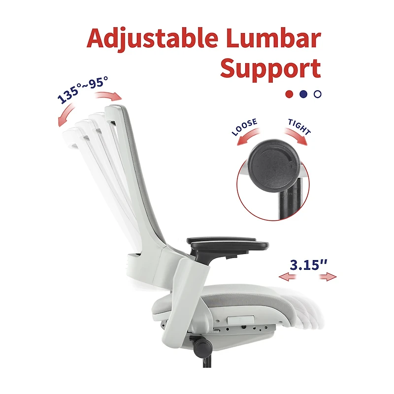Furniture of America™ Office + Library Collection Adjustable Height Office Chair