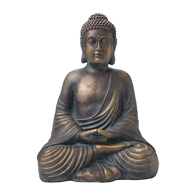 Glitzhome 19" Mgo Meditating Buddha Figurine