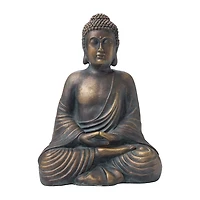 Glitzhome 19" Mgo Meditating Buddha Figurine