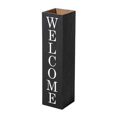 Glitzhome 30H Double Sided Black Boxed Outdoor Planters