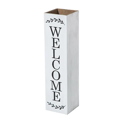 Glitzhome 30" Double Sided White Boxed Outdoor Planters