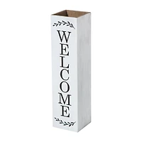 Glitzhome 30" Double Sided White Boxed Outdoor Planters