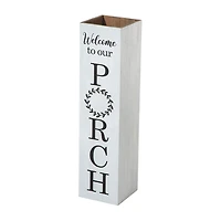Glitzhome 30" Double Sided White Boxed Outdoor Planters