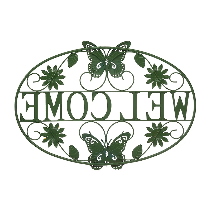 Glitzhome Outdoor Butterfly Solid Metal Wall Art