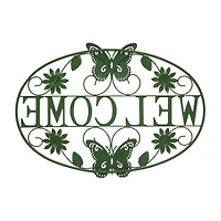 Glitzhome Outdoor Butterfly Solid Metal Wall Art