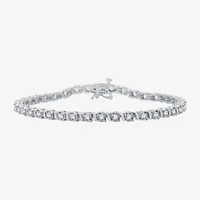 Womens 2 CT. T.W. Natural White Diamond 10K Gold 7.5 Inch Tennis Bracelet