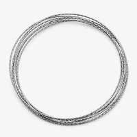 Unisex Adult Sterling Silver Bangle Bracelet