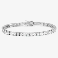DiamonArt® White Cubic Zirconia Sterling Silver Inch Tennis Bracelet