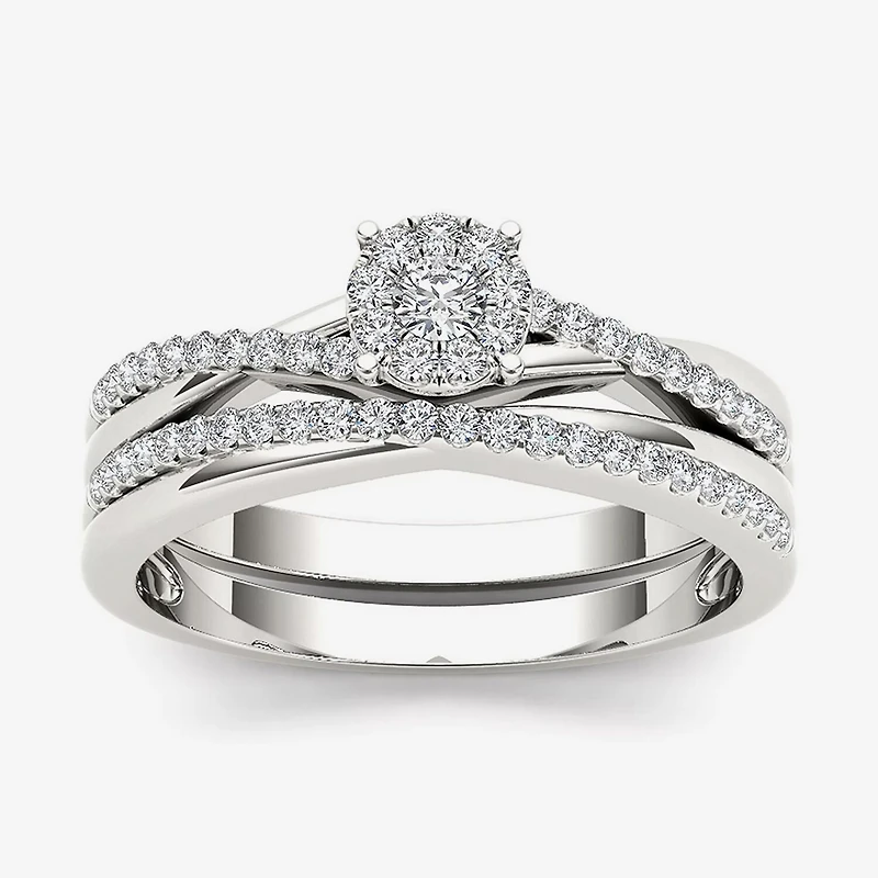 1/4 CT.T.W. Natural Diamond 10K White Gold Engagement Ring