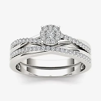 1/4 CT.T.W. Natural Diamond 10K White Gold Engagement Ring