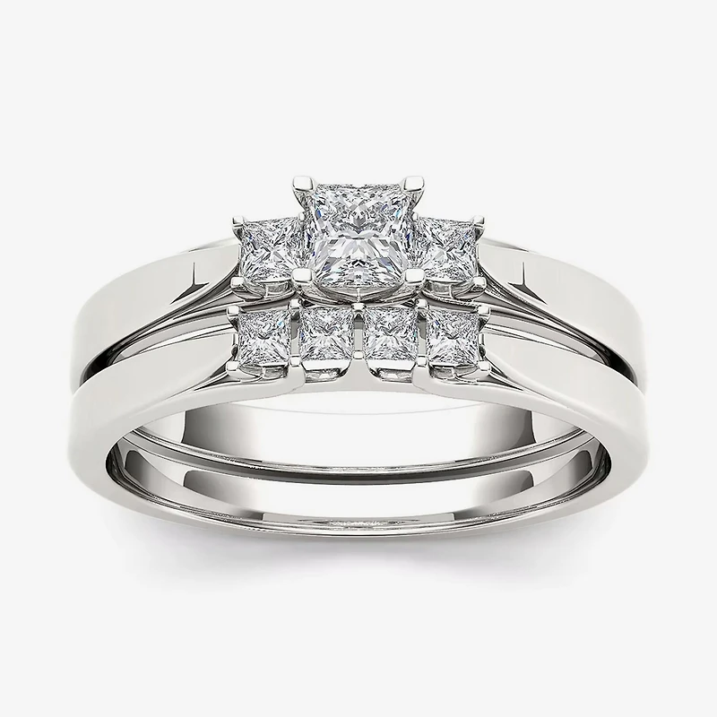 1/2 CT.T.W. Natural Diamond 14K Yellow Gold Bridal Ring Set