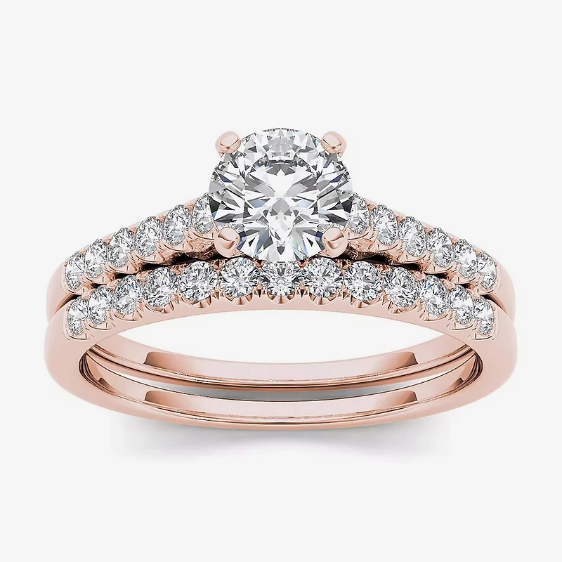 CT.T.W. Natural Diamond 10K Gold Bridal Ring Set