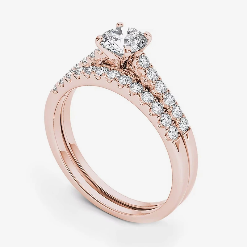 CT.T.W. Natural Diamond 10K Gold Bridal Ring Set