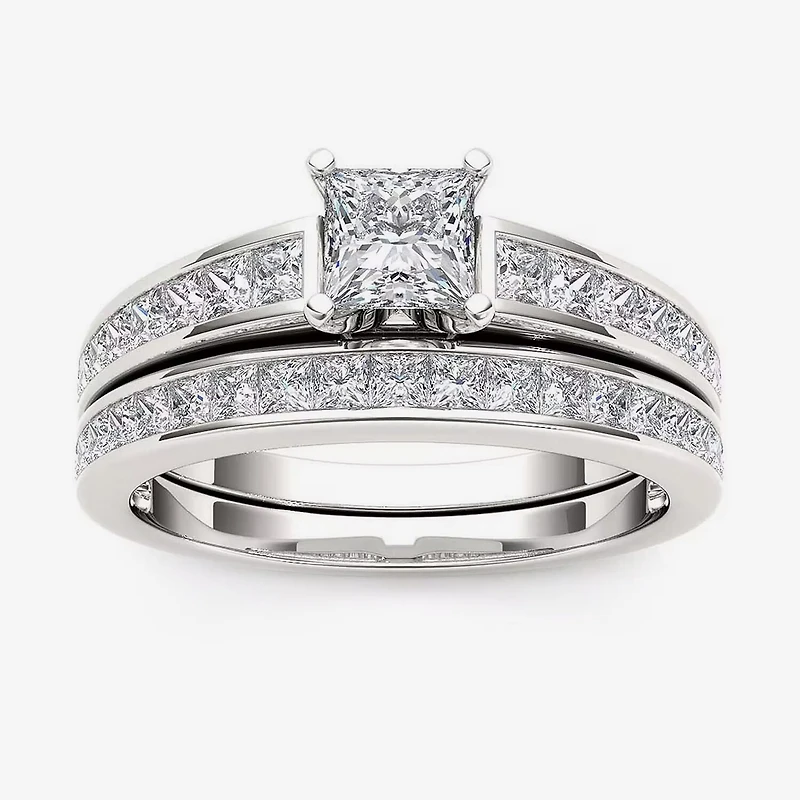 1 1/2 CT.T.W. Natural Diamond 14K Yellow Gold Bridal Set