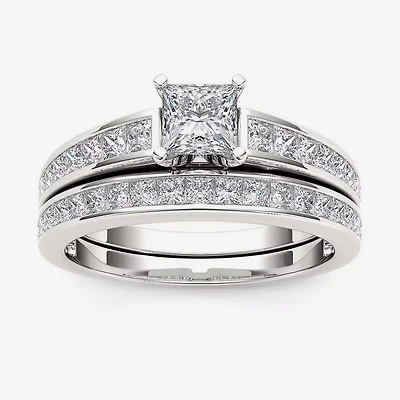 1 1/2 CT.T.W. Natural Diamond 14K Yellow Gold Bridal Set