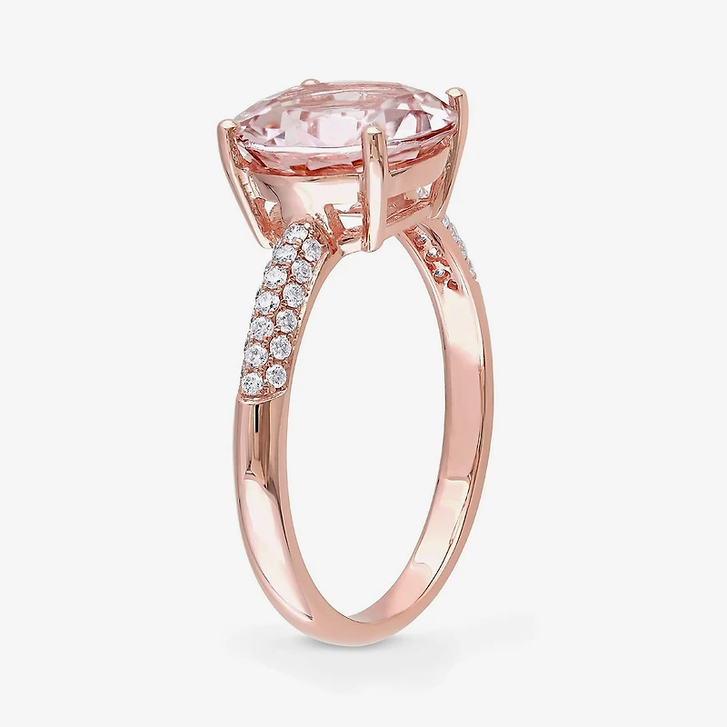 Pink Morganite 14K Gold Engagement Ring