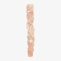 Womens Diamond Accent Natural White 10K Gold Wedding Band