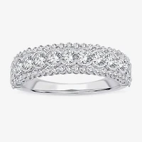 Womens 1 CT. T.W. Natural White Diamond 10K Gold Anniversary Wedding Band