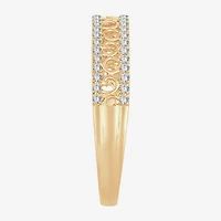 Womens 1/5 CT. Natural White Diamond 10K Gold Anniversary Wedding Band