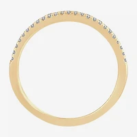 Womens 1/5 CT. Natural White Diamond 10K Gold Anniversary Wedding Band