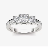 2 CT.T.W. Natural Diamond 14K White Gold 3-Stone Engagement Ring