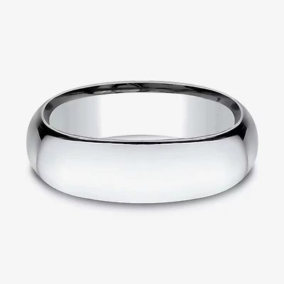 Mens 14K White Gold 7MM Light Comfort-Fit Wedding Band