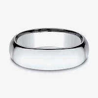 Mens 14K White Gold 7MM Light Comfort-Fit Wedding Band