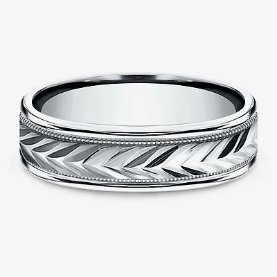 Mens 6MM 10K Gold Wedding Band