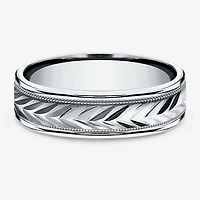Mens 6MM 10K Gold Wedding Band