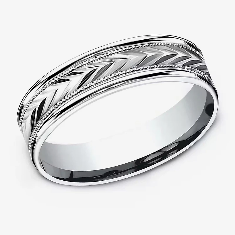 Mens 6MM 10K Gold Wedding Band