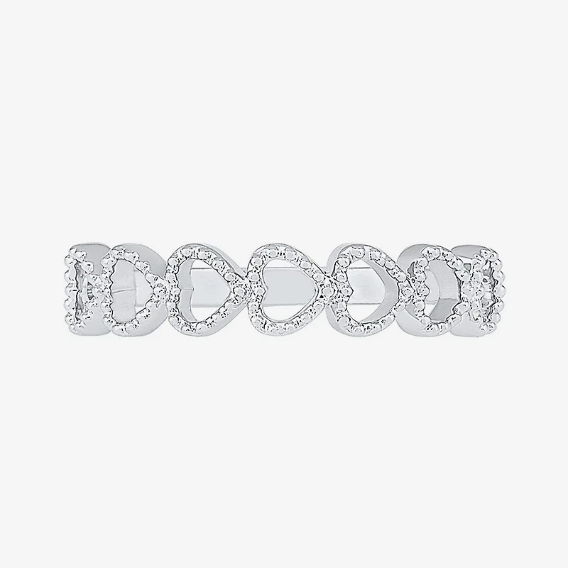 Womens 4MM 10K Gold Heart Band