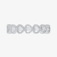 Womens 4MM 10K Gold Heart Band