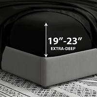 Swift Home Ultra Soft Easy Fit Elastic Extra Deep Pocket Wrinkle Resistant Fitted Sheet