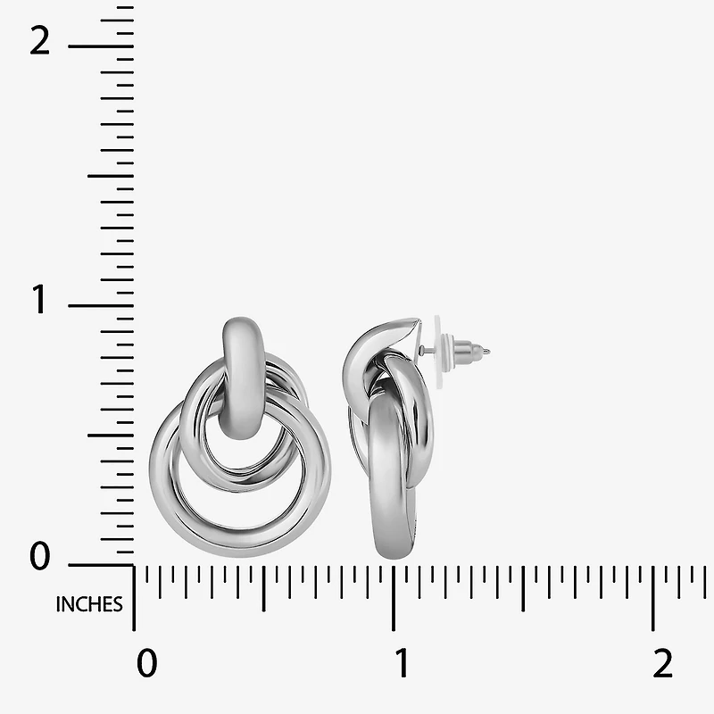 JS Jessica Simpson Silver Tone Womens Drop Earrings