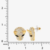 JS Jessica Simpson Gold Tone Leopard Womens Multi Color Glass Drop Earrings