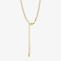 JS Jessica Simpson Gold Tone Womens Glass Alloy 15 Inch Pendant Necklace