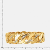JS Jessica Simpson Gold Tone Womens Glass Stretch Bracelet