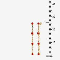 Womens Diamond Accent Gemstone 10K Gold Drop Earrings
