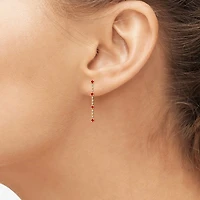 Womens Diamond Accent Gemstone 10K Gold Drop Earrings