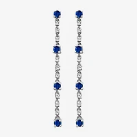 Womens Diamond Accent Gemstone 10K Gold Drop Earrings