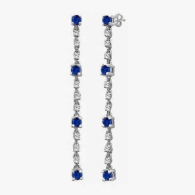 Womens Diamond Accent Gemstone 10K Gold Drop Earrings