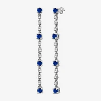Womens Diamond Accent Gemstone 10K Gold Drop Earrings
