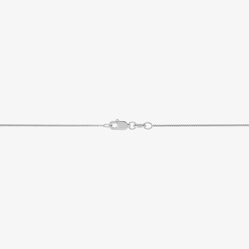 Womens White Cubic Zirconia Sterling Silver Cross Heart 18 Inch Pendant Necklace