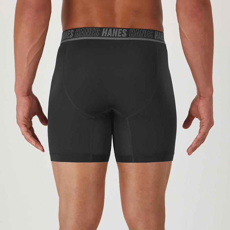 Hanes Moves X-Temp Performance Mens 4 Pack Boxer Briefs Um2bd4